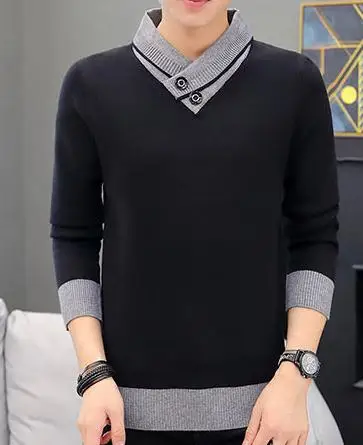 Men's in winter with New style fashion Long sleeve Set head Sweater coat