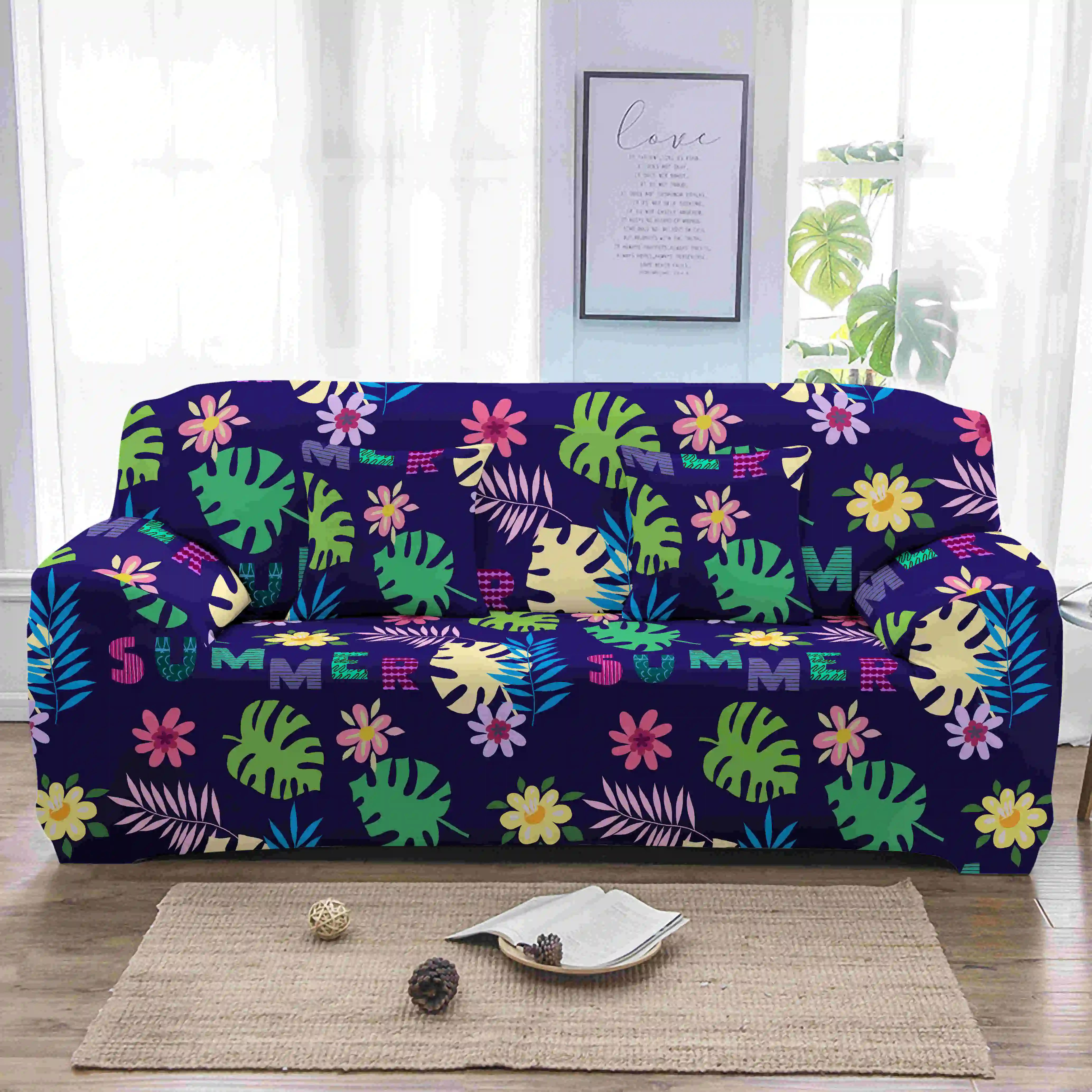 AB104-5 Homesky, фламинго, паттерн, чехол для дивана, растягивающийся, чехлы для дивана, анти-Домашние животные, мебель, все основные диванные полотенца - Цвет: AB104-5