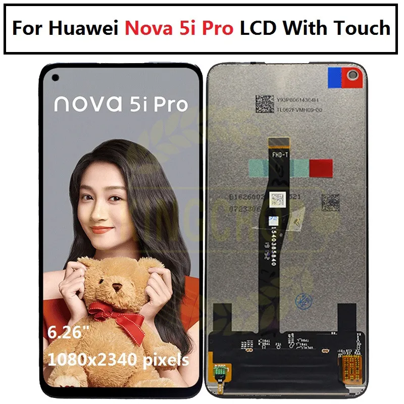 Для huawei nova 5i nova 5i ЖК-дисплей с рамкой дисплей сенсорный экран дигитайзер Assemblyb GLK-LX2, GLK-LX1U, для huawei nova 5i Pro lcd