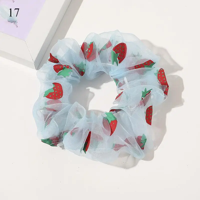 hairclips Floral Plaid Print Scrunchie Hair Accessories For Women Ponytail Holder Elastic Rubber Band Girl Fabric Hair Ties Band Hair Rope large claw hair clips Hair Accessories