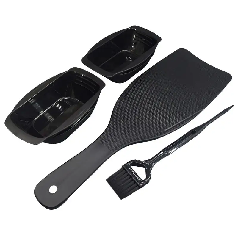

4pcs/Set Practical Hairdressing Kit Professional Dyeing Board Bowls Comb Set Hair Oil Treatments Tools For Home Salon