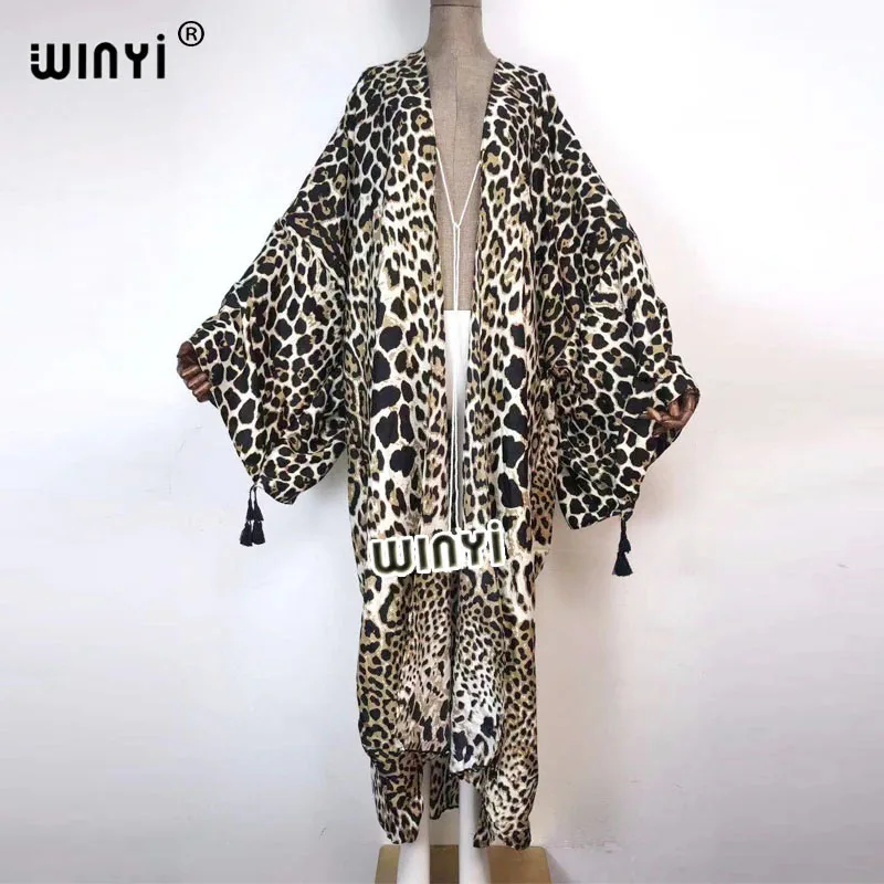 Kuwait Autumn  Women Cardigan Loose Long Dress Cocktail Party Boho Maxi African Holiday Batwing Sleeve Silk Traf  Robe Kimono