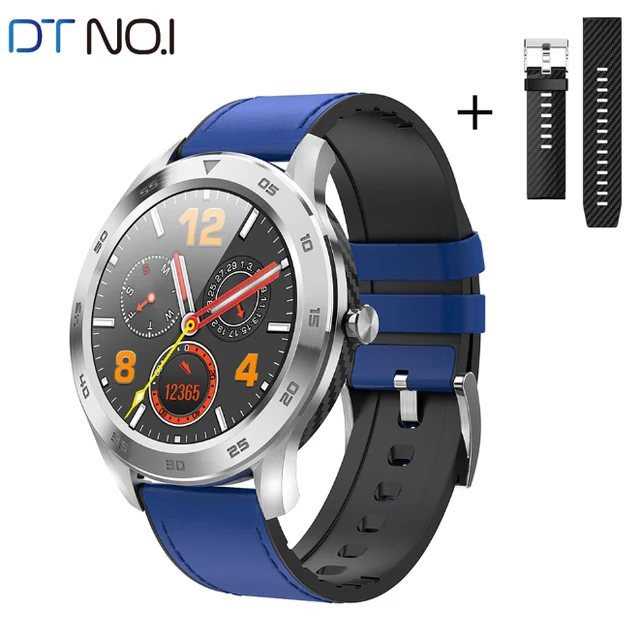 Blueberry Blue Смарт-часы DT NO. I DT98, водонепроницаемые Смарт-часы с Bluetooth, сенсорный экран PPG, пульсометр, кровяное давление, фитнес-трекер - Цвет: Blueberry Blue