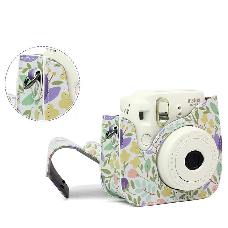 Для Fujifilm Instax Polaroid Mini 8 Mini 8+ 9 наплечный защитный чехол для камеры красочные узоры сумки кожаная сумка для камеры