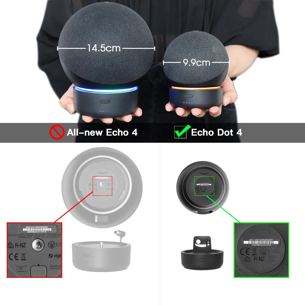5200mah base de bateria para echo dot