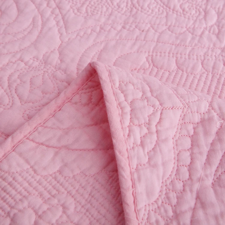 Роскошное покрывало, 3 предмета, Хлопковое одеяло, покрывало с тиснением, покрывало стеганое, однотонное, серое, розовое, белое, бежевое одеяло, большое одеяло, набор покрывало для двуспальная кровать