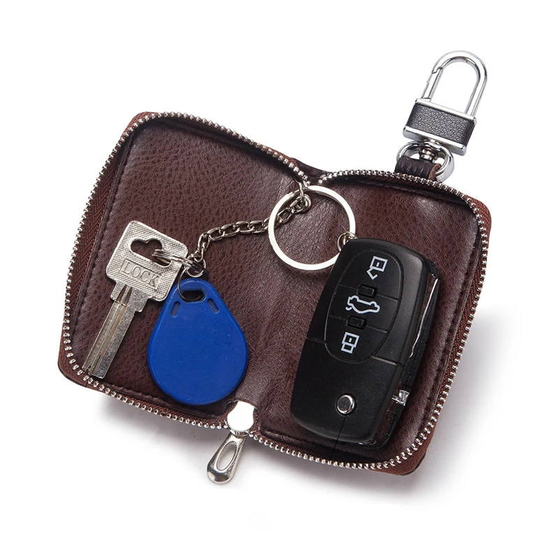 

1PC High Capacity Zipper Car Key Case Crocodile Pattern Key Holder Cover For Car Key PU Leather Key Wallets Bag Christmas Gift