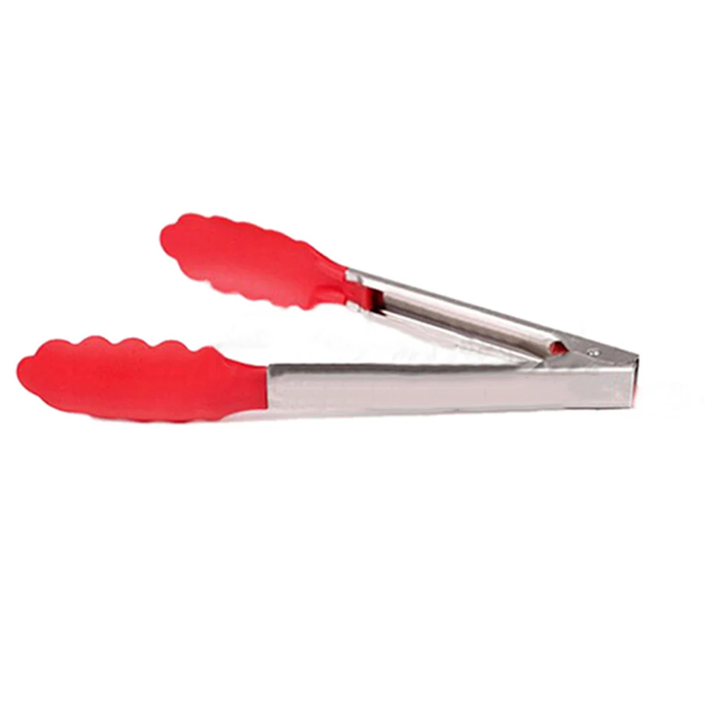 2019New 1 Pc Kitchen Accessories Silicone Cooking Salad Stainless Steel Handle Serving BBQ Tongs