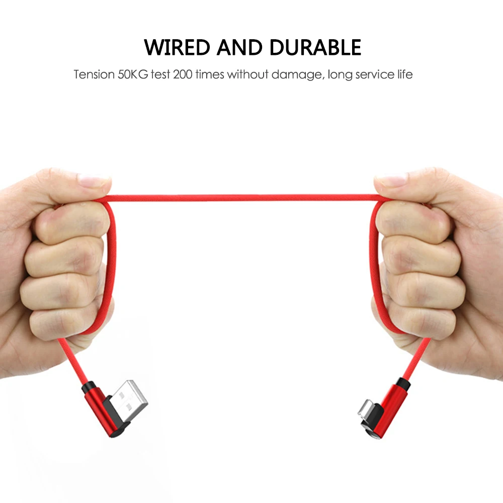 

In Stock 2.4A Fast Quick Charging Charger Lightning Cable for IPhone Type C Micro USB Cable Cord Wire