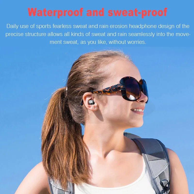 Новинка 5,0 Bluetooth наушники 8D стерео беспроводные наушники мини беспроводные наушники гарнитура с внешним аккумулятором наушники