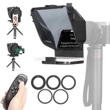 Ulanzi Portable Teleprompter Prompter for Smartphone/Tablet/DSLR Camera Video Recording Live Streaming Interview with Remote