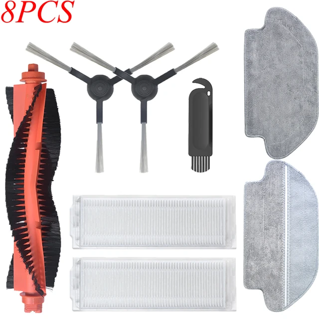 For Xiaomi Mijia Mop Pro STYTJ02YM VIOMI V3 SE V2 PRORobot Vacuum Cleaner Main/Side Brush Hepa Filter home appliance Parts 8PCS