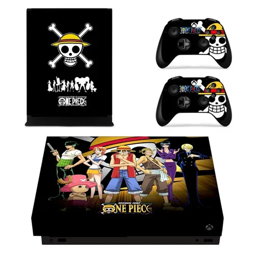 Аниме one piece Луффи кожи наклейка для Microsoft Xbox One X консоль и контроллер для Xbox one X кожи виниловая наклейка - Цвет: Белый