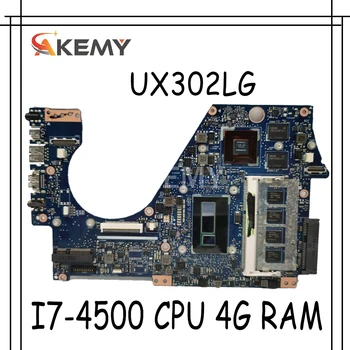 

Akemy For ASUS UX302LG Laotop Mainboard UX302L UX302LG UX302 Motherboard with I7-4500 CPU 4G RAM