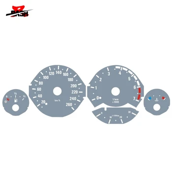 

DASH EL Glow Gauge for E34 260 KM 7000 RPM 1987 1996 Gray Panel White lighting