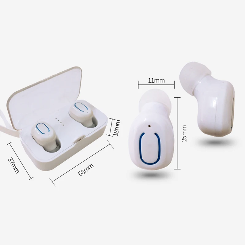 T18S мини Tws беспроводные Bluetooth наушники Bluetooth 5,0 стерео наушники-вкладыши спортивные наушники Беспроводная гарнитура с зарядным устройством