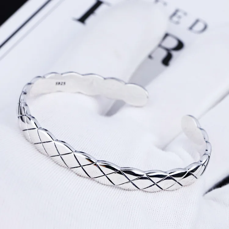 925 sterling silver bracelet net red personality temperament trend simple shape birthday gift Valentine's Day to send girlfriend