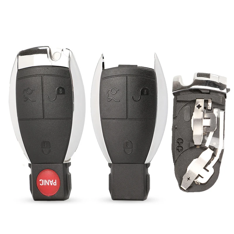 Keyforkess 3/4 pulsante telecomando per auto portachiavi Fob Shell per MERCEDES BENZ C E R S CL GL SL CLK SLK W203 fob morsetto portabatterie - H92eff96b02404b18a1038cb20d8d2c37i