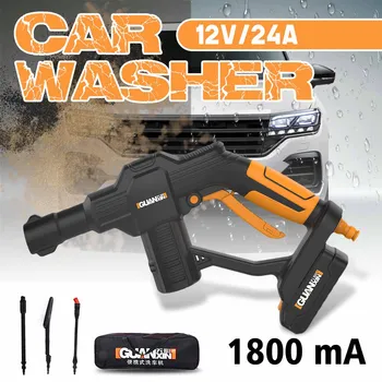 

12VCar Washer Portable Cordless High Pressure Cleaner Lithium Battery Car Washing Machine Auto Garden Home Cleaning Washer Tool