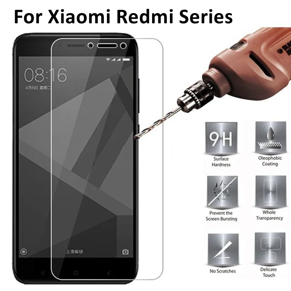 9H закаленное стекло для xiaomi redmi 4x 6a 5a 4a Защитное экрана xiomi note 5 6 pro plus защитная