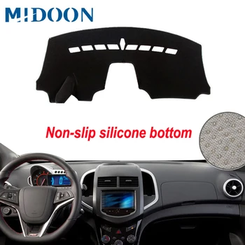 

MIDOON Car Dashboard Cover Silicone Non-Slip For Chevrolet Aveo Sonic 2012 2013 2014 2015 2016 Carpet Anti-UV Anti-slip Anti-Su