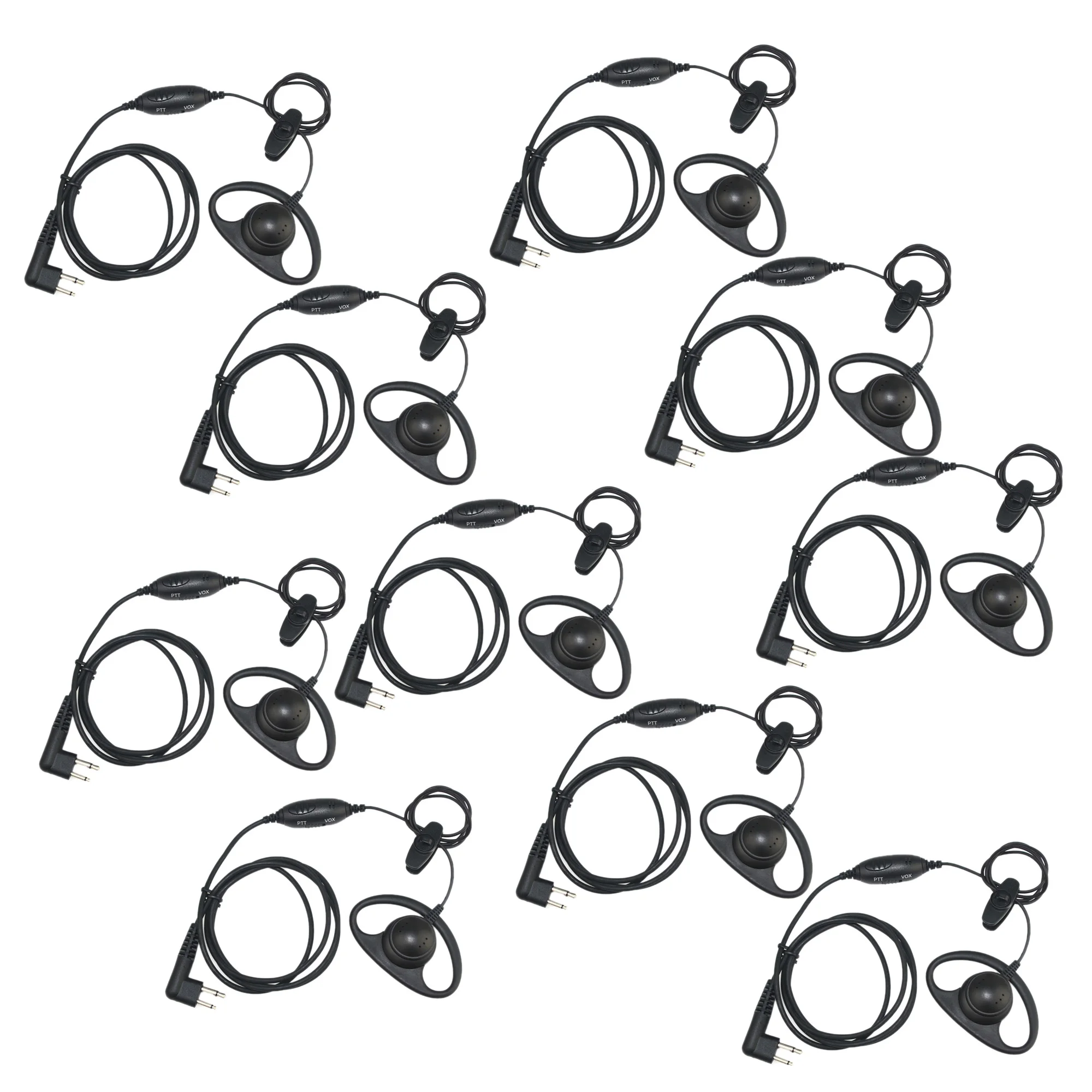 

10pcs 2Pin Earpiece Headset for Motorola Radio GP88 GP300 GP2000 P040 PRO1150 Two Way Radio C060