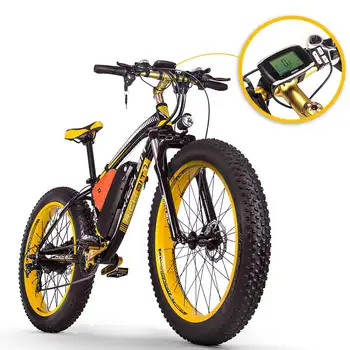 

[EU Direct] RICHBIT TOP-022 48V 1000W 17Ah 21-Speed Mountain Snow Electric Bike Fat Tire 26inch Electric Bicycle Yellow