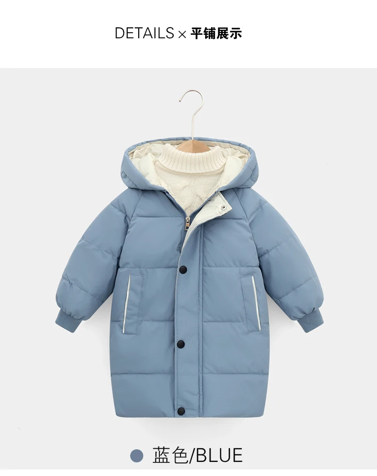 Outerwear & Coats 1 -8 Years Children 's down Padded Cotton Jackets Baby Autumn Winter Coat Boys Girls Thick Mid-length Cotton-padded Clothes outdoor coats