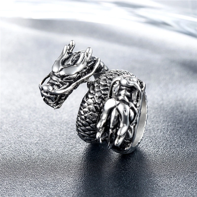 Adjustable Dragon Snake Ring For Women Girls Men
