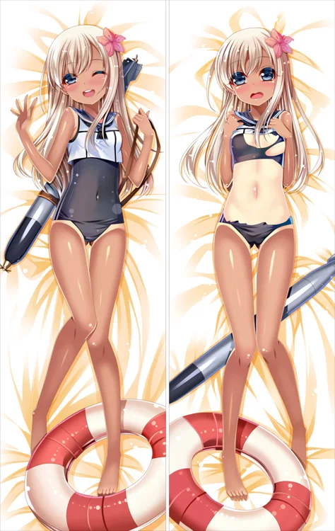 Аниме Kantai Коллекция Yuudachi Dakimakura Чехол Kancolle Kaga персонажи Shimakaze Bolster чехол Amatsukaze обнимает чехол для подушки - Цвет: S11