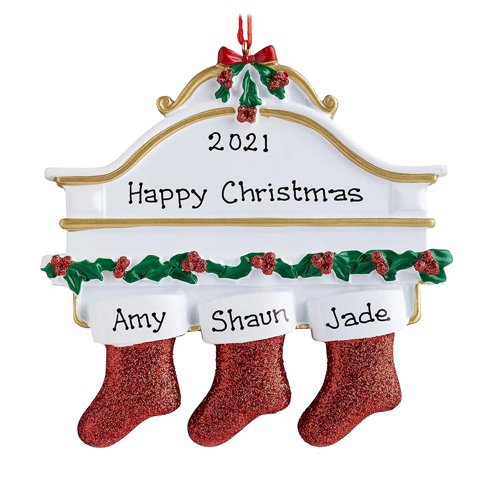 Diy Personalised Christmas Xmas Tree Stocking Ornament Mantel Family Groups Holiday Decorations Natale Hanging Pendant