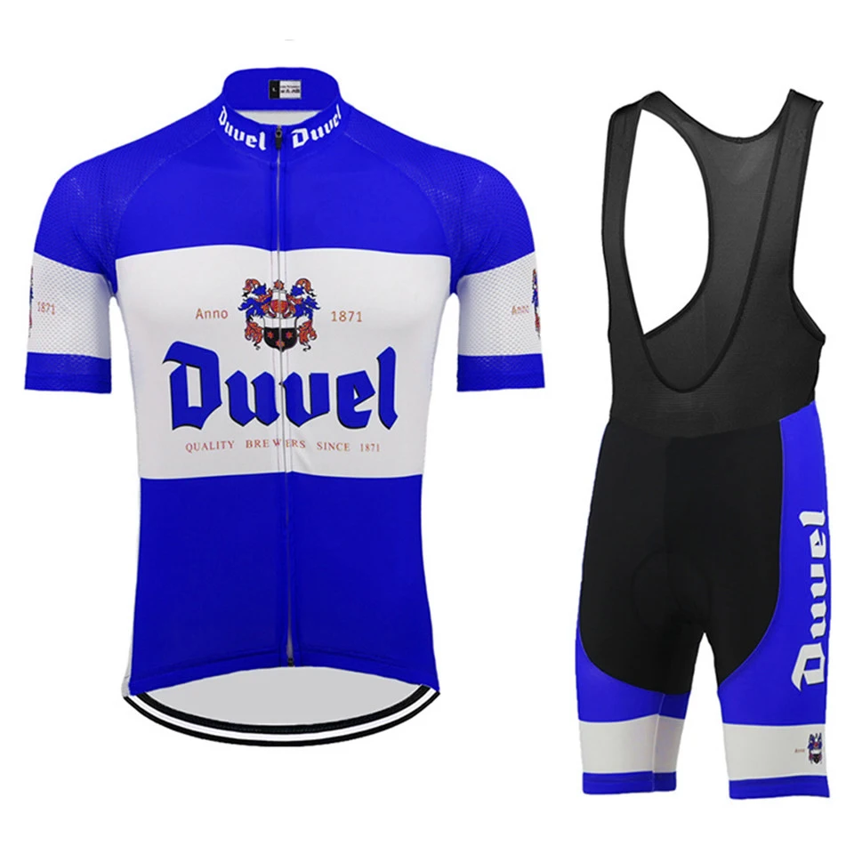 Cycling suit DUVEL пиво Велоспорт Джерси Набор красный pro одежда для команды велосипедистов гелевая Подушка 19d летние топы pro костюм для велосипеда culotte велосипедный Джерси - Цвет: Cycling suit