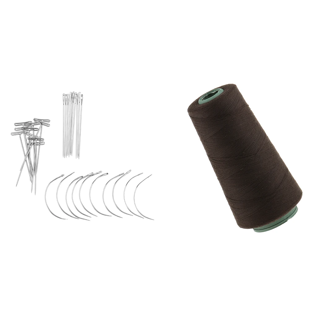 Hair Weaving Sewing Cotton Thread Pins Needles For Wig Weft Hair Extension Dreadlocks Microbraiding
