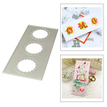 

2020 Hot Beautiful Cutout Circle Background Decorative Metal Cutting Dies For and Crafts Scrapbooking Foil Card Making no stamps