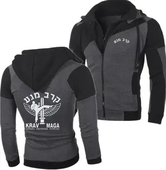 

Spring Autumn Fashion Men Fleece Hoody Sweatshirt New Krav Maga Israel Combat System Self Defense IDF Martials Hoodie Jacket
