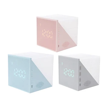 

AA Creative Rubik's Cube Alarm Clock, 12/24 Hours, ℃/℉, Alarm Function, Countdown, Voice Control Wake Up Bedside Clock