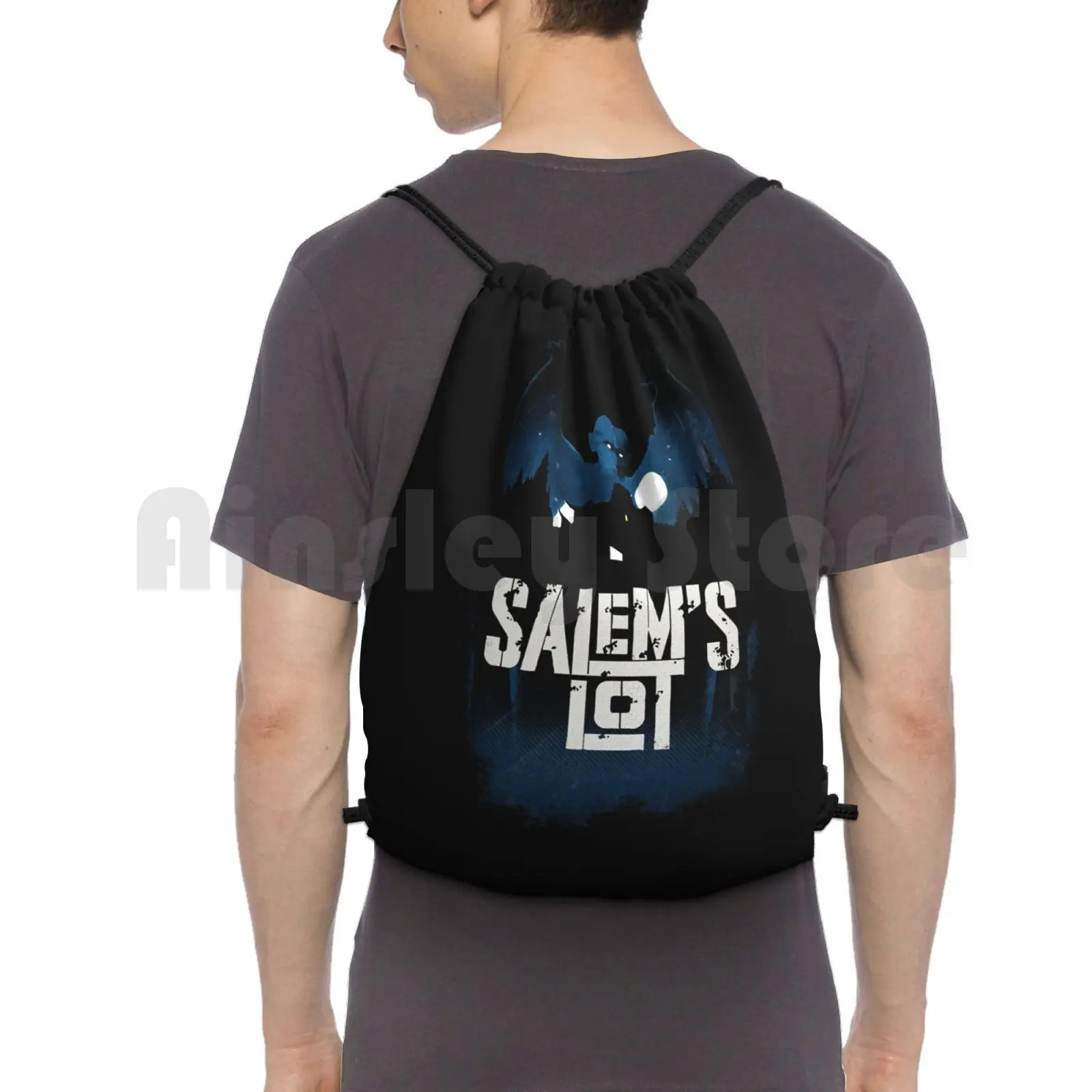 Lotto Di Salem'S-Stephen King Zaino Borse Con Coulisse Borsa Da Palestra Impermeabile Salems Lot Stephen King Barlow Vampires Monsters