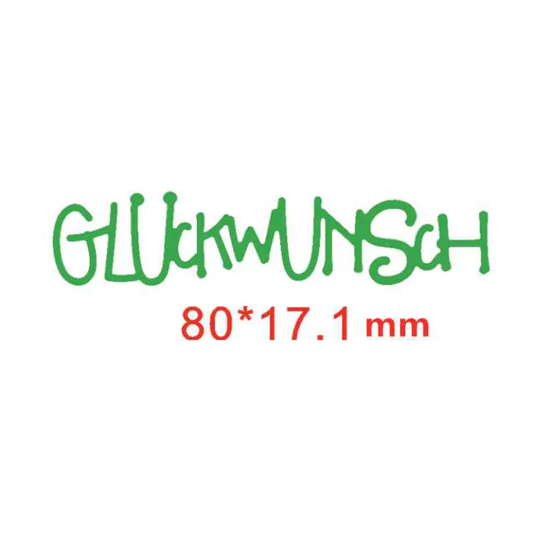 

Glьckwunsch German Word Die Cuts For Card Making German Word Glьckwunsch dies scrapbooking metal cutting dies New 2019