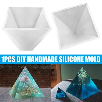 

Pyramid Silicone Mold Resin Jewelry Making Mould Epoxy Pendant Craft DIY Tool 50*50mm -MX8