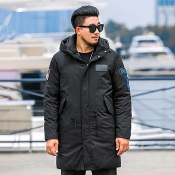 

Men solid parka coat warm cuffs design breathable large size coat 5XL 6XL 7XL 8XL beautiful winter men long coat for man
