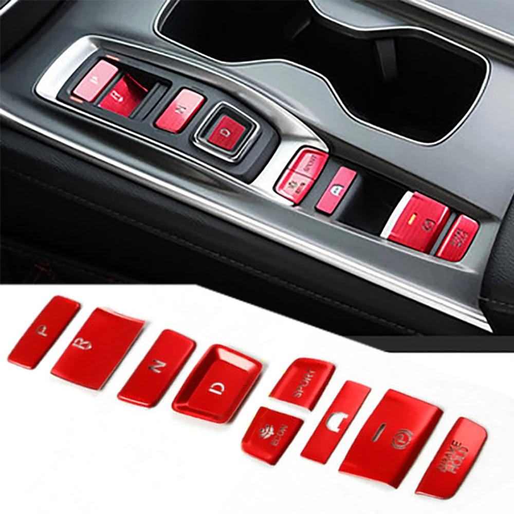 Внутренняя коробка переключения передач Панель кнопка Крышка отделка красный