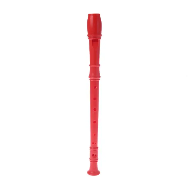 Пластиковый музыкальный инструмент Регистраторы сопрано длинная флейта 8 отверстий - Цвет: Red