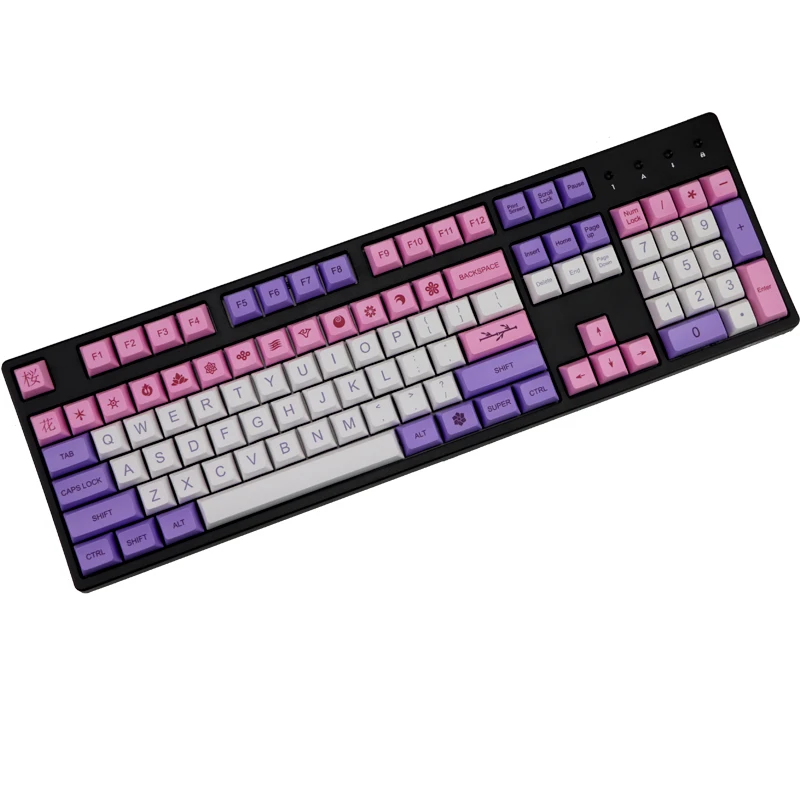 Keycap PBT xdas с 122 клавишами толстый профиль колпачки для механической клавиатуры 61 87