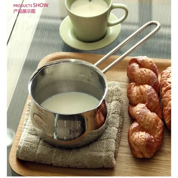 

22cm Stainless Steel Pot Milk Induction Cooking Pot Milk Cooker Induct Gas Steel Stainless Saucepan Copper Pot CBX40DU 2