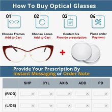 

YINSQER Cat Eye Optical Glasses Frame Spring Hing Anti Blue Prescription Lens Spectacles Myopia Hyperopia Eyewear High Quality