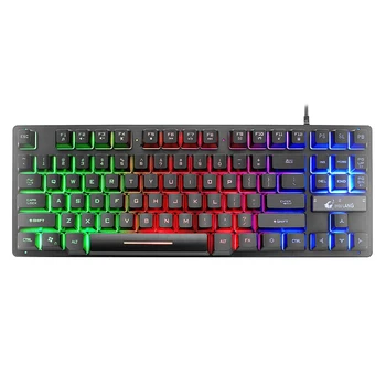 

HOT-ZIYOU LANG K16 Wired 87-Key Gaming Gaming Robotic Keyboard with Multimedia Keys, Color Backlit LED Lights, Ergonomic USB Key