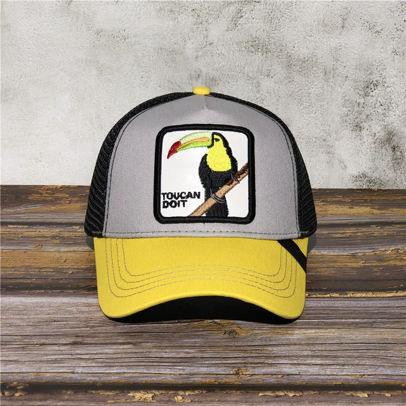 TOUCAN DOIT Goorins/Высококачественная летняя камуфляжная кепка для водителя грузовика, сетчатая бейсболка, хип-хоп кепки для мужчин и женщин, бейсболка с вышивкой животных - Цвет: TOUCAN DOIT