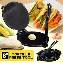 Prensa de Tortilla plegable de 8 pulgadas, herramienta de aluminio para hornear harina de maíz, herramientas para Tartas, máquina de prensado, accesorios de cocina