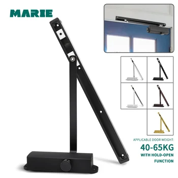 

Marie4403H Automatic Sliding Door Closer Hydraulic Positioning Protection Door 40-65kg Adjustable Speed Door Controller Hardware