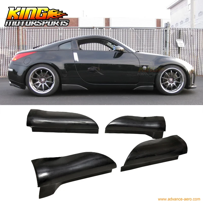 Voor 03-08 Nissan 350Z Z33 Side Rok Urethaan 4 Stuks Jdm Stijl Voor 03-08 Nissan 350Z Z33 Side Rok Urethaan 4 Stuks Jdm Stijl